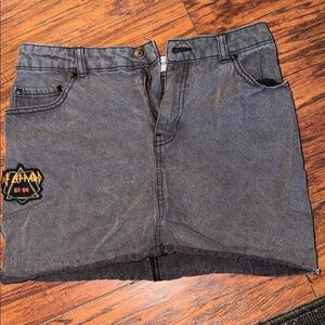 Junk Food Clothing Gray Mini Skirt